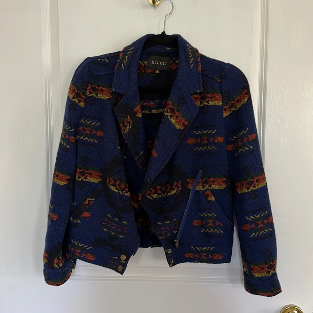 Blu Pepper western woven bomber jacket